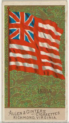 India, from Flags of All Nations, Series 2 (N10) for Allen & Ginter Cigarettes Brands, 1890., Creator: Allen & Ginter.