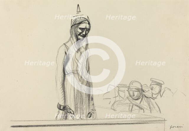 Germania before the Judges, c. 1914/1919. Creator: Jean Louis Forain.