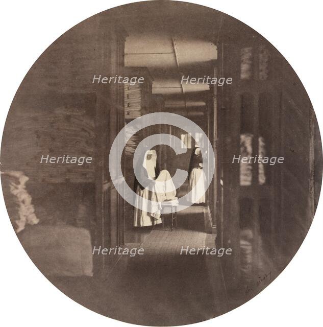 Asile Impérial de Vincennes: la Lingerie, 1859. Creator: Charles Nègre.