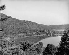 Hearts Bay from upper cottage, Rogers' Rock, Lake George, N.Y., between 1900 and 1910. Creator: William H. Jackson.