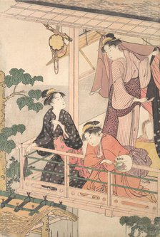 Three Women on a Balcony, ca. 1786. Creator: Torii Kiyonaga.