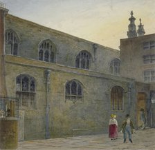 North side of Guildhall Chapel showing the entrance to Cutthroat Alley, City of London, 1820. Artist: Robert Blemmell Schnebbelie