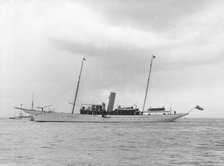 The steam yacht 'Sabrina', 1914. Creator: Kirk & Sons of Cowes.