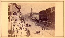 Nevsky Prospekt, mid-19th century. Creator: Alfred Lorens.