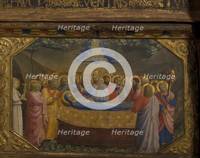 The Death of the Virgin (The Annunciation retable with 5 Predella scenes), 1430-1432. Artist: Angelico, Fra Giovanni, da Fiesole (ca. 1400-1455)