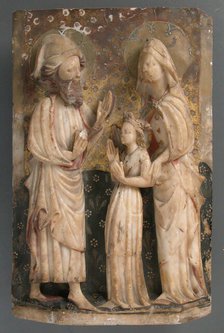 Virgin, Saint Anne & Saint Joachim, British, 15th century. Creator: Unknown.