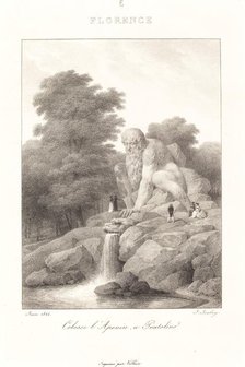 Colossus L'Apenin, Pratolino, 1822. Creator: Eugene Isabey.