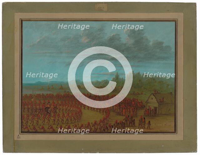 War Dance of the Saukies, 1861/1869. Creator: George Catlin.