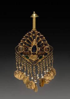 Ornament in the Shape of a Peacock, 1600s-1700s. Creator: Unknown.