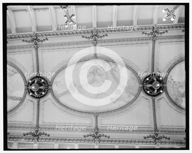 Ceiling decorations, grand salon, Str. City of Cleveland, Detroit & Cleveland Navigation Co, (1908?) Creator: Unknown.