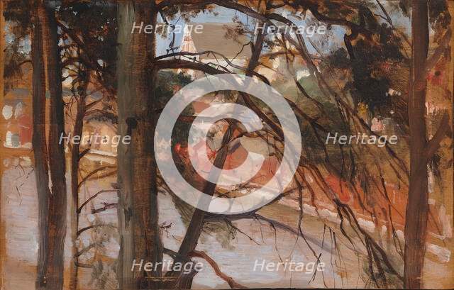 Porvoo Seen from Näsinmäki Hill, 1898. Creator: Albert Edelfelt.