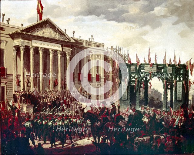 Africa's army marches at the Congress of Deputies (Tribute to General Prim).