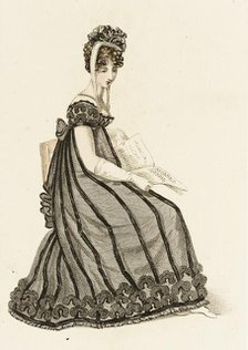 Fashion Plate (Evening Dress), 1819. Creator: John Bell.