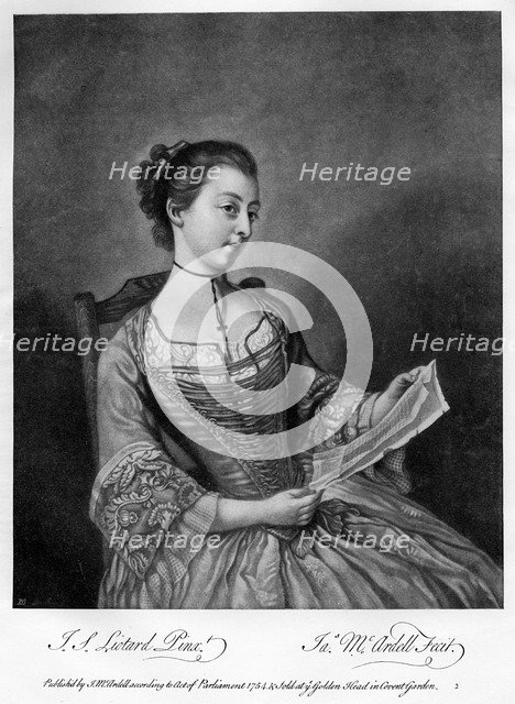 'Miss Lewis', 1754 (1905).Artist: James McArdell
