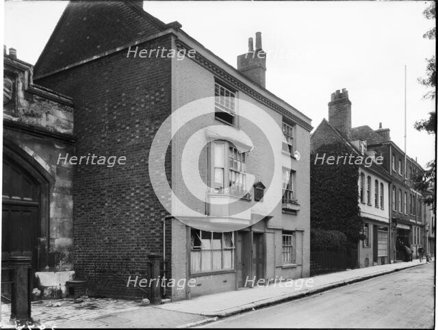 Elevation of 8 College Street, Winchester, Hampshire; formerly the residence of Jane Austen, 1906. Creator: London Midland and Scottish Railway.