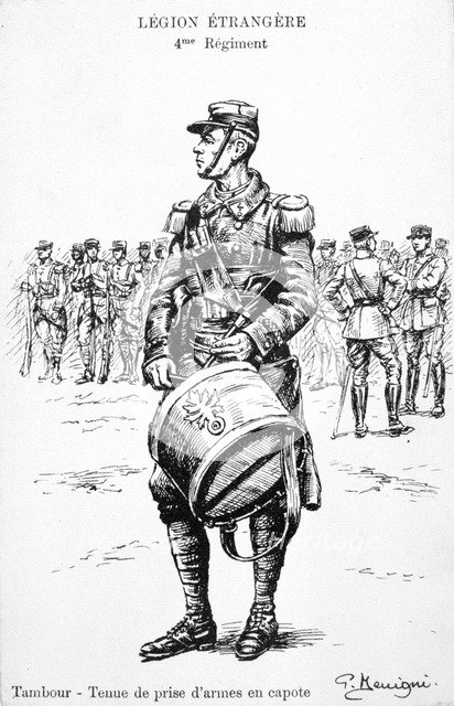 Drummer, 4th regiment of the French Foreign Legion, 20th century. Artist: Unknown