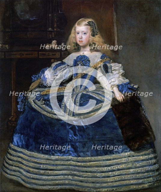 Infanta Margarita Teresa (1651-1673) in a Blue Dress, 1659. Artist: Velàzquez, Diego (1599-1660)