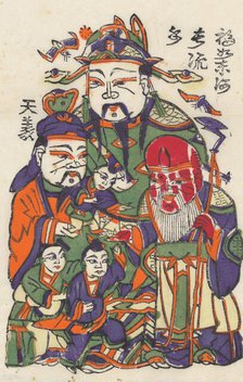 One hundred thirty-five woodblock prints including New Year's pictures (nianh..., 19th-20th century. Creator: Unknown.