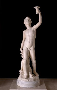 Bacchus and a Faun, 19th century. Creator: Unknown.