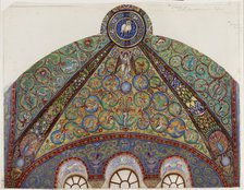Drawing of Mosaics in the Vault of the Chancel of San Vitale, Ravenna, 1884. Artist: Thomas Matthews Rooke.