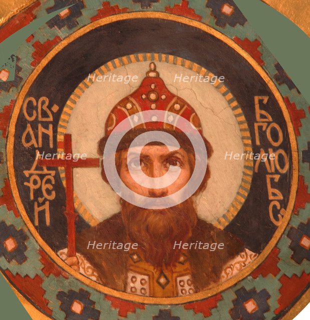 Saint Grand Prince Andrey Bogolyubsky, 1885-1896. Artist: Vasnetsov, Viktor Mikhaylovich (1848-1926)