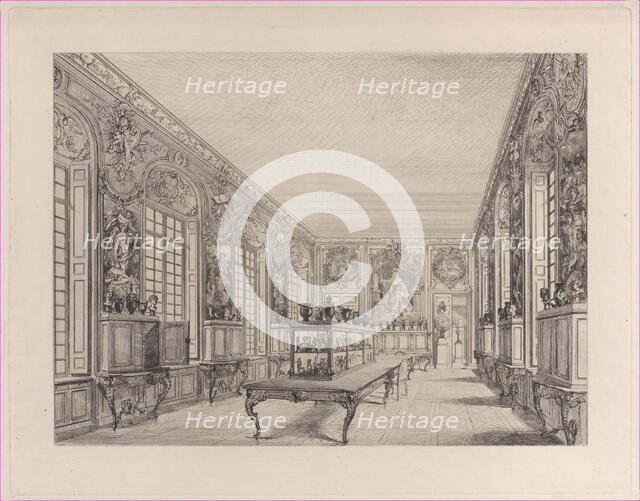 Room in the Louvre Containing Gems and Jewels, ca. 1860. Creator: Jules-Ferdinand Jacquemart.