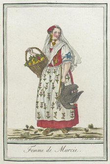 Costumes de Différents Pays, 'Femme de Murcie', c1797. Creator: Jacques Grasset de Saint-Sauveur.