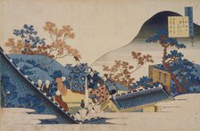 Poem by Teishin Ko, Fujiwara no Tadahira, between c1835 and c1836. Creator: Hokusai.