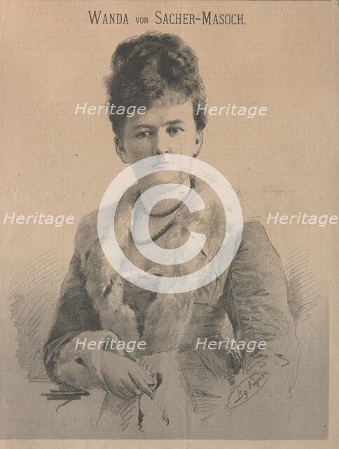 Writer Wanda von Sacher-Masoch, née Angelika Aurora Rümelin, 1879. Creator: Eigner, Ignaz (1854-1922).