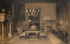 Dining room at the Cuban Embassy in Brussels, Belgium, 1927.  Creator: Unknown.