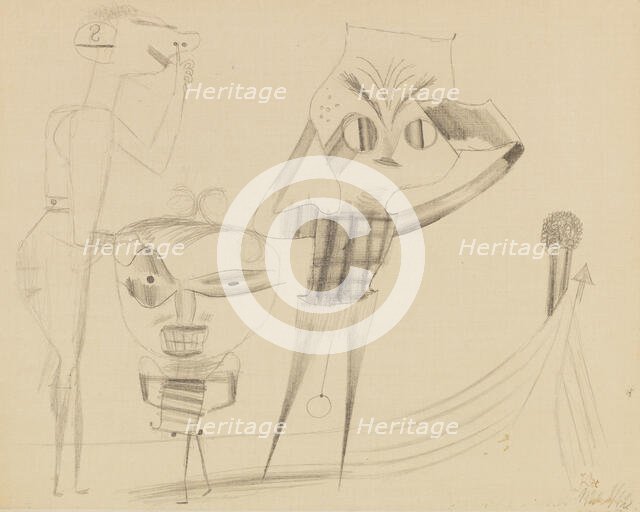 Vulgar comedy, 1922. Creator: Klee, Paul (1879-1940).