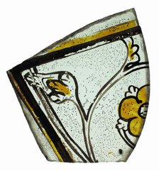 Glass Fragment, European, ca.1400. Creator: Unknown.