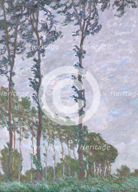 Wind Effect, Series of The Poplars, 1891. Artist: Monet, Claude (1840-1926)
