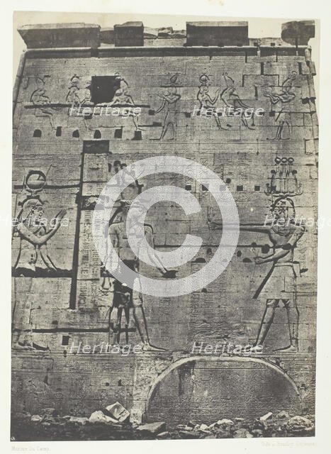 Grand Temple d'Isis à Philoe, Second Pylône; Nubie, 1849/51, printed 1852. Creator: Maxime du Camp.