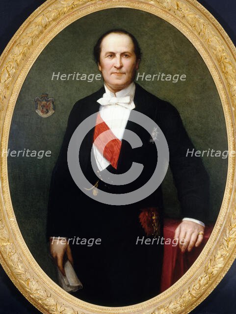 Portrait of Baron Haussmann (1809-1891), prefect of the Seine (1853-1870), c1860. Creator: Henri Lehmann.