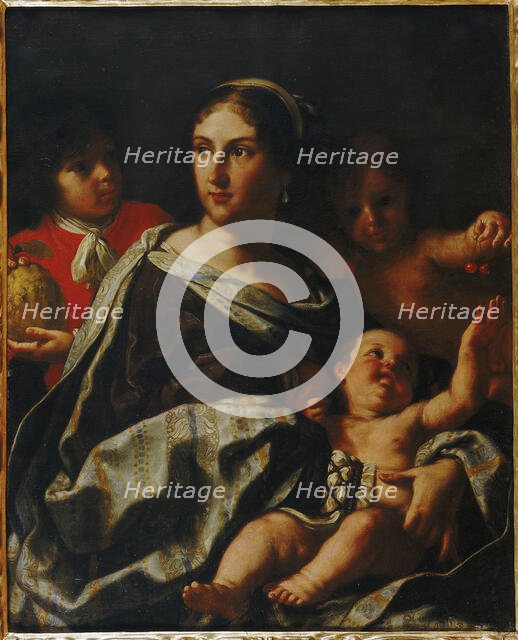 Portrait of Anna Maria Ranuzzi as Allegory of Charity, 1665. Creator: Sirani, Elisabetta (1638-1665).