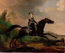 Equestrian Portrait of Grand Prince Alexander Nikolayevich (1818-1881), 1832. Artist: Krüger, Franz (1797-1857)