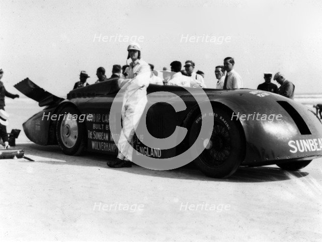 Sunbeam 1000hp World Land speed record attempt at Daytona 1927 Artist: Unknown.
