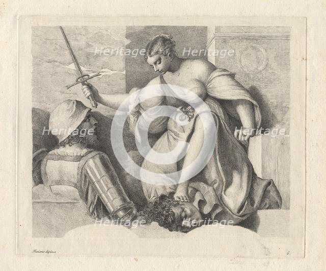 Justice (Judith), 1760. Creator: Zanetti, Anton Maria (1706-1778).