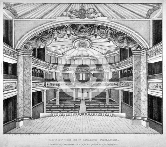 The Royal Strand Theatre, London, 1832. Artist: JW Gear