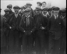 Group of Miners Posing for the Camera, 1929. Creator: British Pathe Ltd.