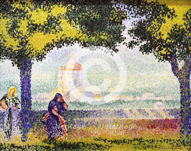 'View of the Church of Santa Maria degli Angeli near Assisi', 1909. Creator: Henri-Edmond Cross.