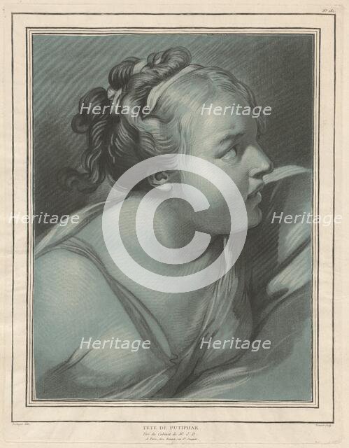 Tête de Putiphar (Head of Potiphar's Wife), 1773. Creator: Louis Marin Bonnet.