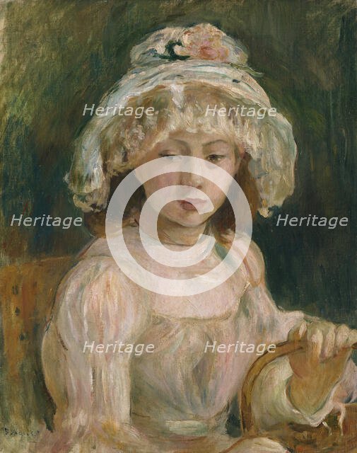 Young Girl with Hat, 1892. Creator: Berthe Morisot.