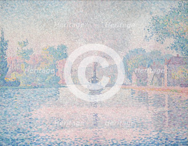 L'Hirondelle Steamship (Seine near Samois). Artist: Signac, Paul (1863-1935)