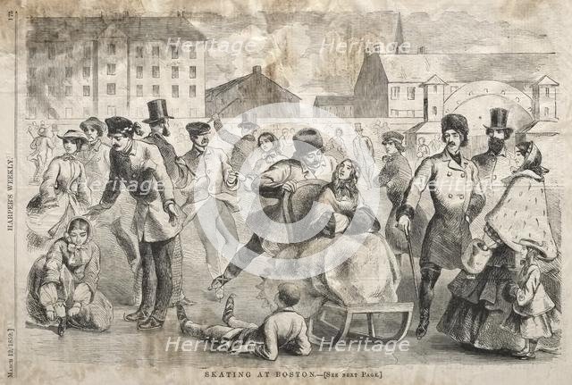 Skating at Boston, 1859. Creator: Winslow Homer (American, 1836-1910).