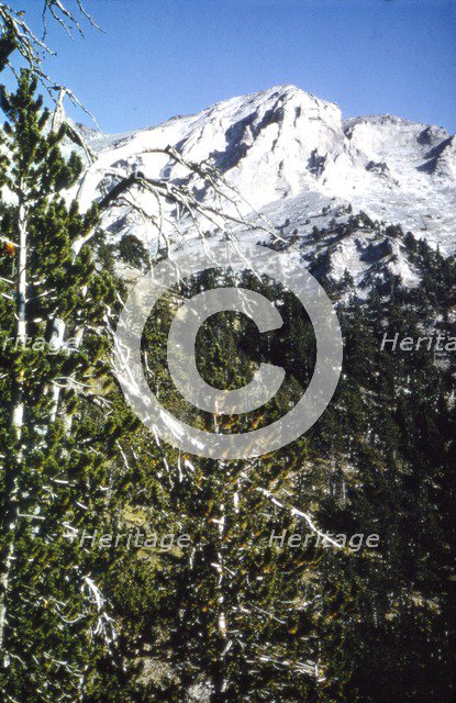 Mt Olympus, Greece, Eastern Slopes in September, showing tree-line, c20th century.  Artist: CM Dixon.