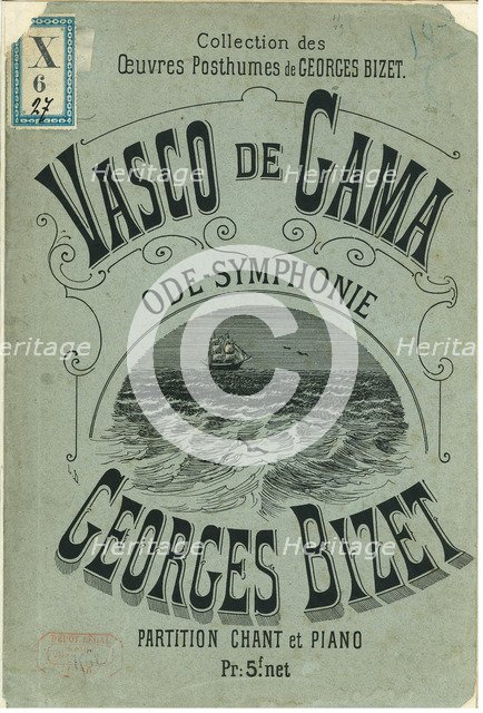 Cover of the ode-symphony Vasco de Gama by Georges Bizet, 1880.