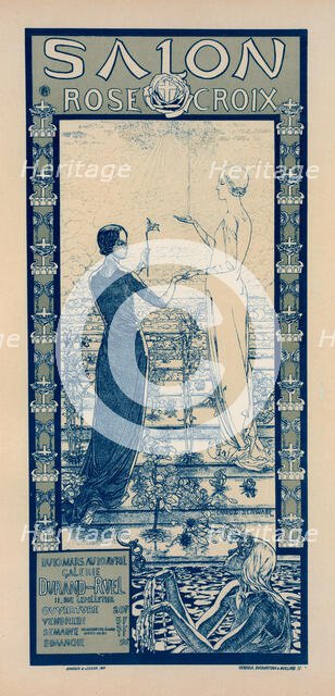 Affiche pour le "Salon de la Rose Croix"., c1897. Creator: Carlos Schwabe.