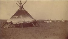 Teepee in Native American Camp, 1880s-90s. Creator: Unknown.